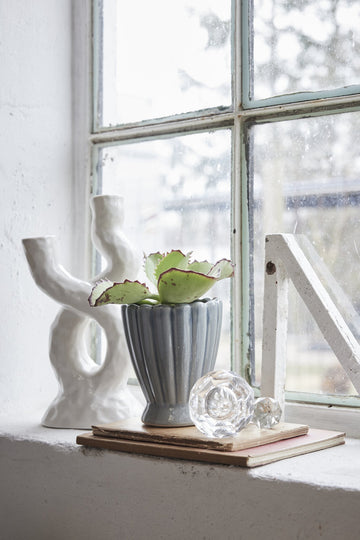 Hilde lykta H39 cm. vit