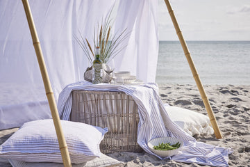 Olivia pläd L170XB130 cm. vit