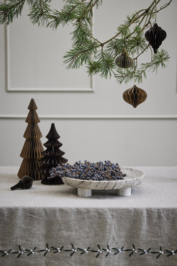 Poelle ornament H12 cm. brun