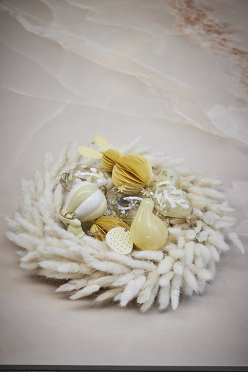 Feya påskdekoration H7 cm. gul glas