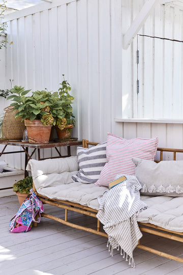 Olivia pläd L170XB130 cm. vit