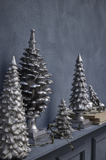 Gracie dekoration L15,5XB15,5XH35,5 cm. antikt silver