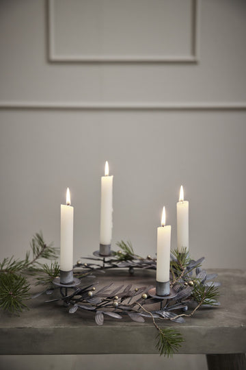 Mistlia adventsljusstake H7 cm. antikk grå