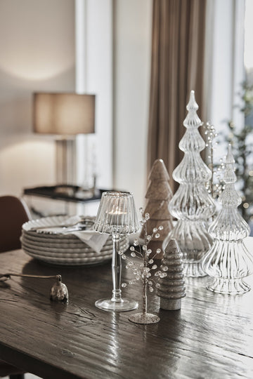 Asta dekoration H19,5 cm. transparent