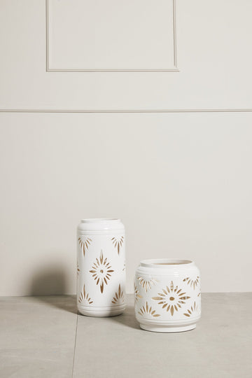 Hilde lykta H25 cm. vit