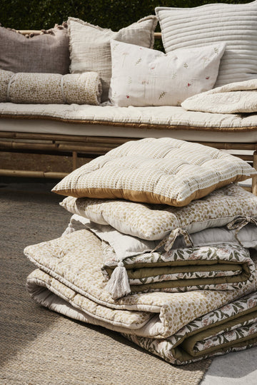 Ivy madrass 60x120 cm. støvet grønn