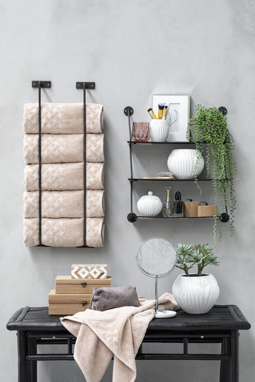 Dana handdukshållare H77 cm. ljust guld