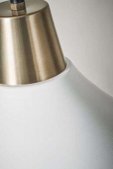 Sofia pendellampa H Ø33 cm. vit