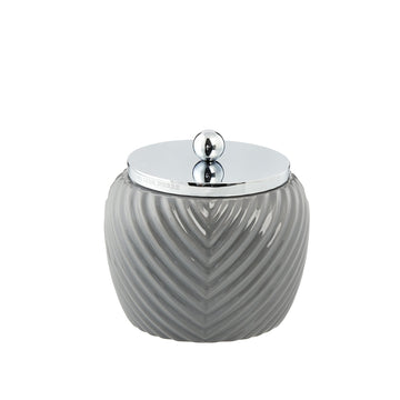 Milda krukka H12 Ø12 cm. grå