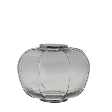 Dornia vas H15 cm. mørkegrå glas