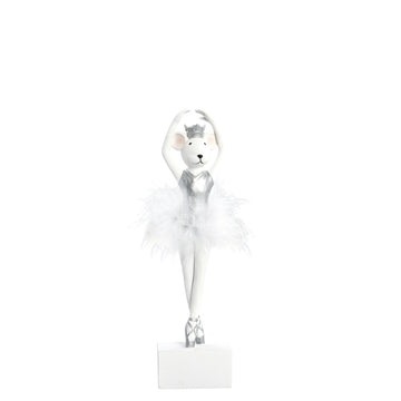 Salinna ballerina mus 25,5 cm. vit