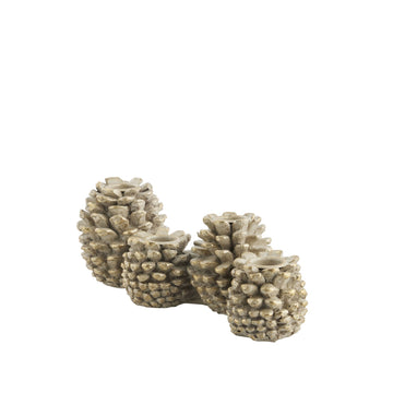 Serafina adventsljusstake 8,8 cm. ljust guld