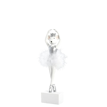 Salinna ballerina mus 25,5 cm. vit