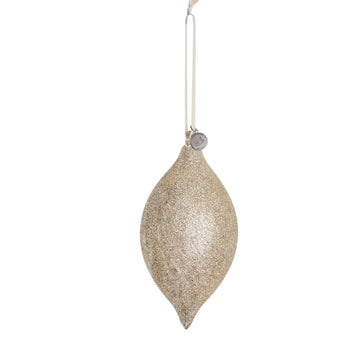 Glitteria julgranshängare 17 cm ljust guld