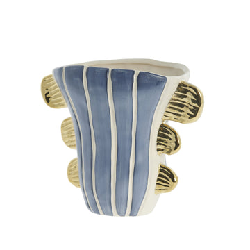 Valentina vas H19,5 cm. blå keramik