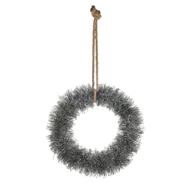 Alivia krans H12 Ø40 cm. silver