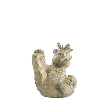 Sebina kunglig isbjörnsfigur 11 cm. ljust guld
