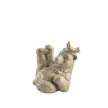 Sebina kunglig isbjörnsfigur 11 cm. ljust guld