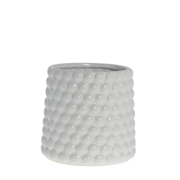 Dotsie kruka H19 Ø20 cm. vit