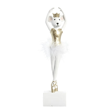 Salinna ballerina mus 32,5 cm. vit
