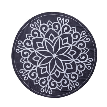 Stassia julgransmatta Ø110 cm. mørkegrå