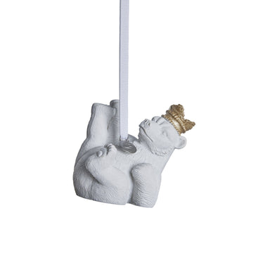 Sebina julgranshängare 6,9 cm vit