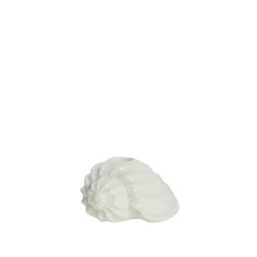 Shellille ljusstake mussla D11.5 H6 Vit