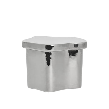 Brime-burk H15 x B15,6 cm. Silver