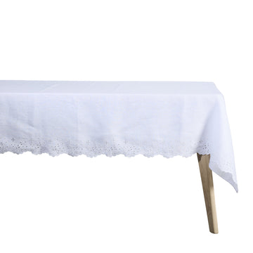 Anglaise duk 220x140 cm. Vit