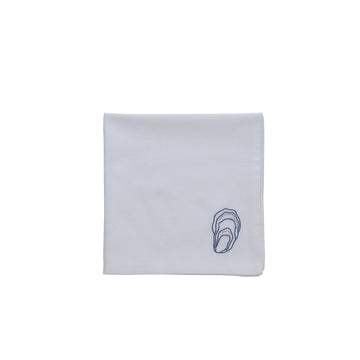 Nerina broderad servett 45x45 cm. Vit