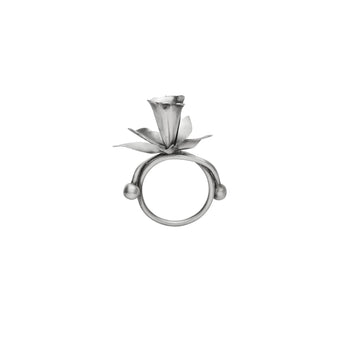 Philine servettring blomma 5x5 cm. Myr. Silver