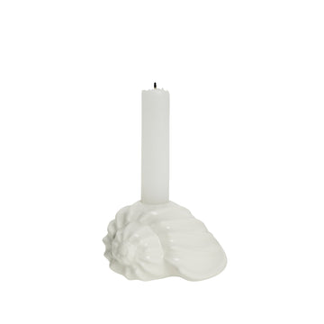 Shellille ljusstake mussla D11.5 H6 Vit