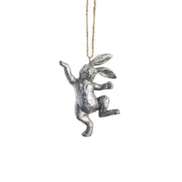 Selille kaninprydnad H9.5 Silver