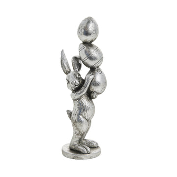 Selille kanindekoration H16.5 Silver