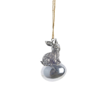 Selille kaninprydnad H9 Silver