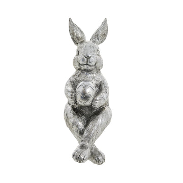 Selille kanindekoration H16.5 Silver