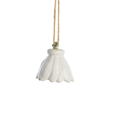 Dehlia set med 2 blomdekorationer Off White