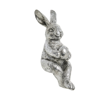 Selille kanindekoration H16.5 Silver