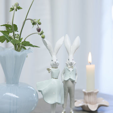 Sevia kanindekoration H36 Vit/L. Grön