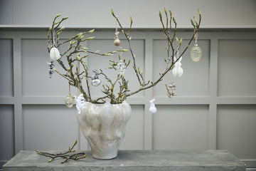 Selille kaninprydnad H9.5 Vit