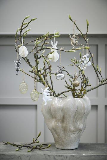 Selille kaninprydnad H9.5 Vit