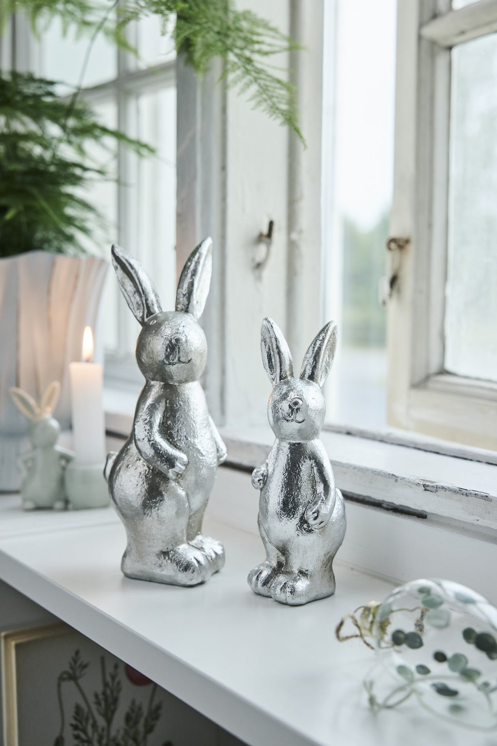 Sesinia kanindekoration H20.5 Silver – Lene Bjerre Design SE
