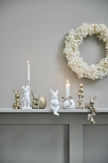 Selille kaninljusstake H18,5 Vit