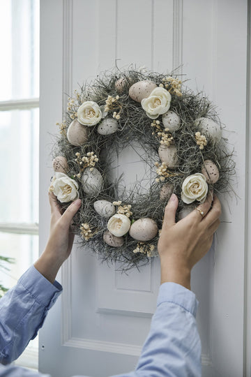 Nannia-krans H8 Grön/Vit