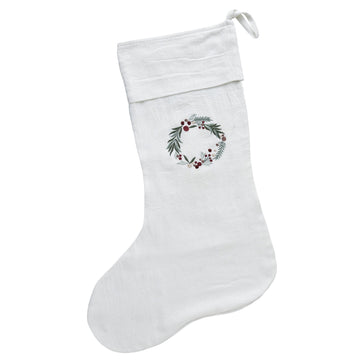 Penine julesokk H51 cm. vit