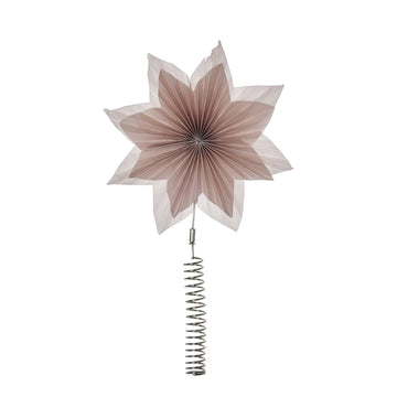 Palisia juletrestjerne H25 cm. støvet rosa