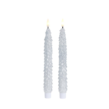 Livia LED-stearinljus H25 cm. silver