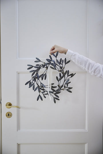 Mistlia dekoration H cm. antikk grå