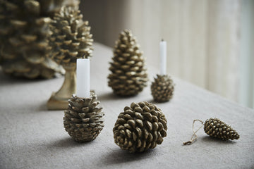 Serafina LED stor kotte H30,5 cm. ljust guld