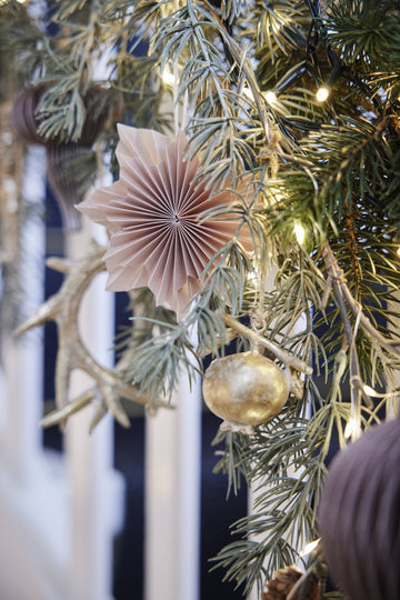 Serafina horn H10,7 cm. ljust guld